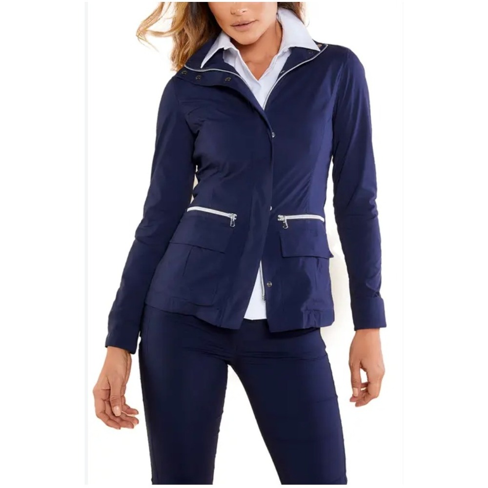 Anatomie Kenya Safari Jacket Navy XS $398 Luxury Travel Utility Stretch